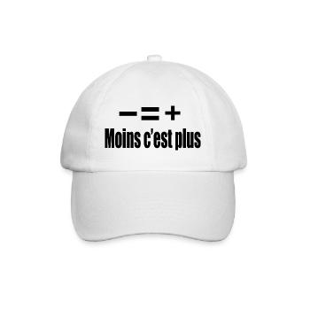 Moins C’est Plus - Casquette classique - blanc/blanc - Devant