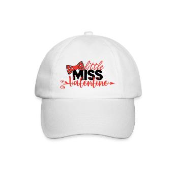 kleine Miss Valentine - Baseballkappe - Weiß/Weiß - Vorne