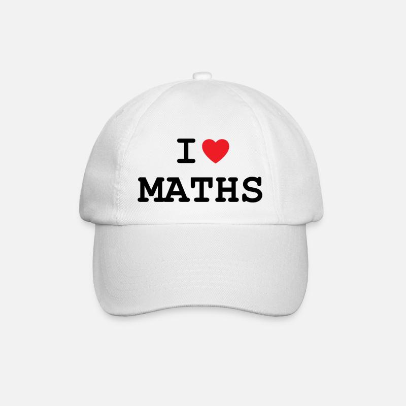 Ich liebe Mathematik - Baseballkappe - Weiß/Weiß