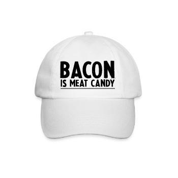 Bacon Is Meat Candy 3 - Baseball Cap - white/white - Front