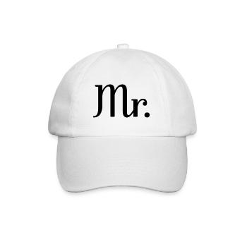 Mr. Matching Couple Engagement Wedding Honeymoon - Baseball Cap - white/white - Front