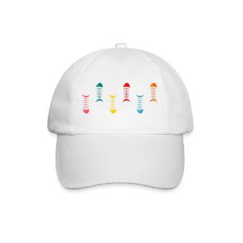 SARDINE. FISH. APRIL FOOL. EASTER. SEA - Baseball Cap - white/white - Front