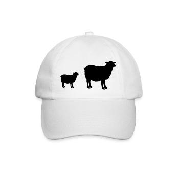sheep - Baseball Cap - white/white - Front