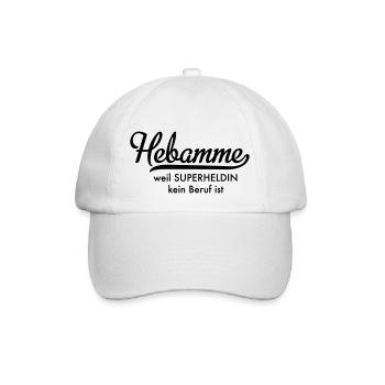 Hebamme - Baseballkappe - Weiß/Weiß - Vorne