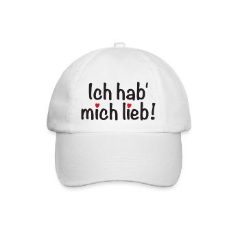 Ich hab mich lieb! - Baseballkappe - Weiß/Weiß - Vorne