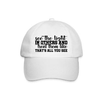 Voir la lumière chez les autres 4 - Casquette classique - blanc/blanc - Devant