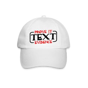 Prove It, Text Evidence 31 - Baseball Cap - white/white - Front