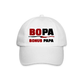 Bonus Papa - Baseballkappe - Weiß/Weiß - Vorne