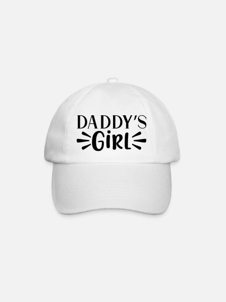 Daddy´s Girl - Baseballkappe - Weiß/Weiß