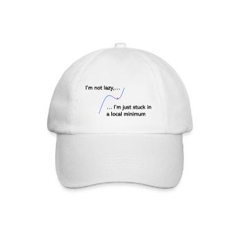 Je ne suis pas paresseux, je suis juste coincé dans un minimum local - Casquette classique - blanc/blanc - Devant