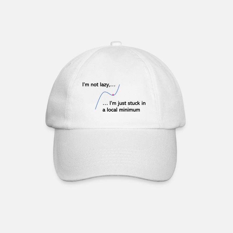 Je ne suis pas paresseux, je suis juste coincé dans un minimum local - Casquette classique - blanc/blanc