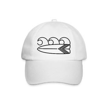 Surfboard - Baseball Cap - white/white - Front