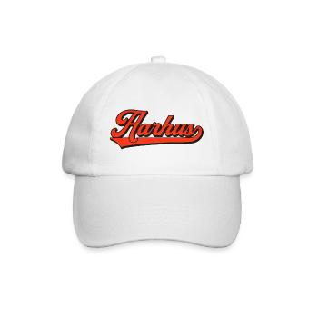 Aarhus Retro Lettering – Denmark Style - Baseball Cap - white/white - Front