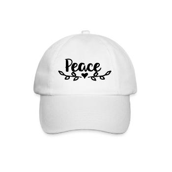 Peace Heart Design - Baseball Cap - white/white - Front
