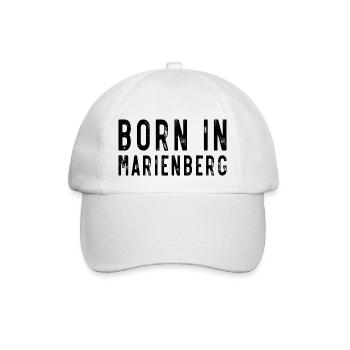 Born in Marienberg - Baseballkappe - Weiß/Weiß - Vorne