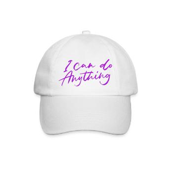 I can do anything - Baseball Cap - white/white - Front