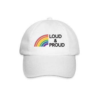 Mois de la fierté LGBTQ - Fort et fier - Casquette classique - blanc/blanc - Devant