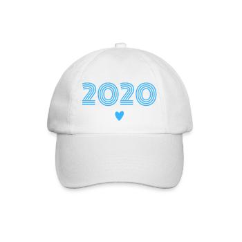 Born in 2020 boy - Baseball Cap - white/white - Front