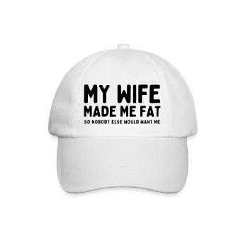 Ma femme m’a fait grossir - Casquette classique - blanc/blanc - Devant