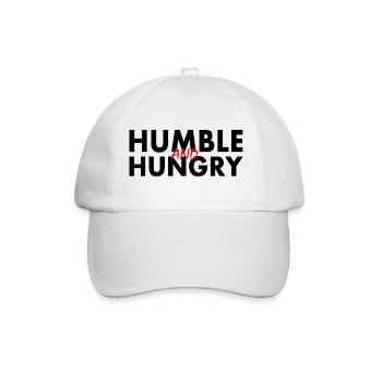 Humble and hungry - Baseball Cap - white/white - Front