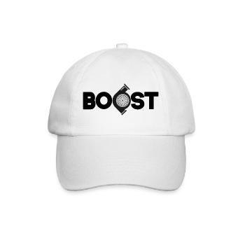 Boost - Conception de turbocompresseur de voiture de course - Casquette classique - blanc/blanc - Devant