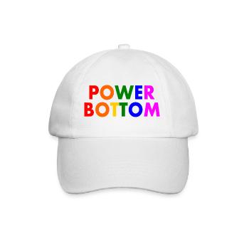 Power bottom - Baseball Cap - white/white - Front