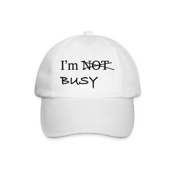 Im Busy - Baseball Cap - white/white - Front