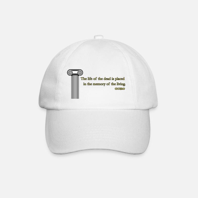 Citation de la sagesse de Cicéron - Casquette classique - blanc/blanc