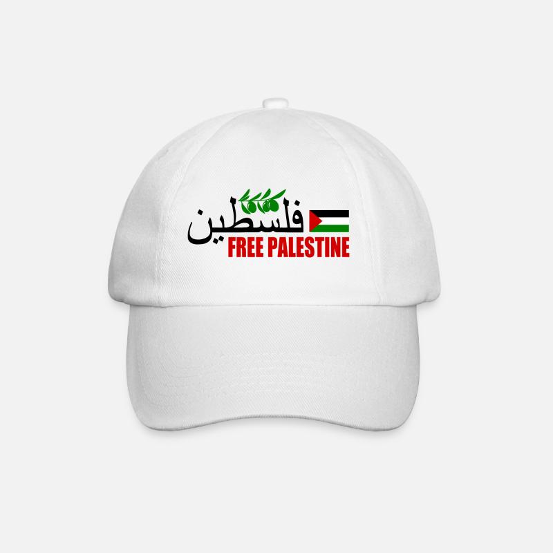 Free palestine فلسطين - Casquette classique - blanc/blanc