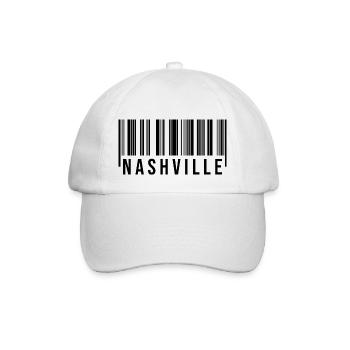 Nashville Barcode - Baseballkappe - Weiß/Weiß - Vorne