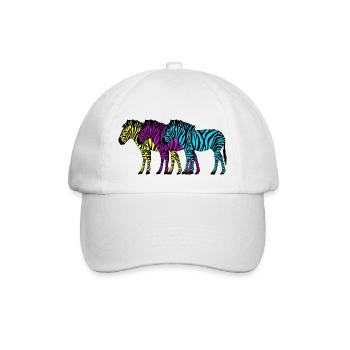 Zebras - Baseball Cap - white/white - Front