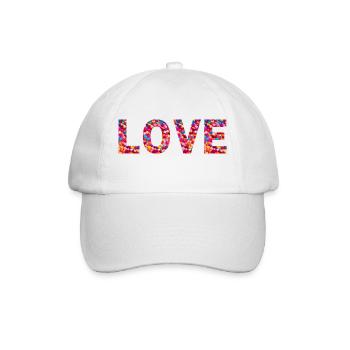 Heartfelt typography - Baseball Cap - white/white - Front