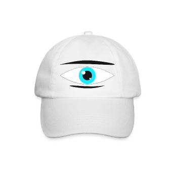 Oeil Manga turquoise - Casquette classique - blanc/blanc - Devant