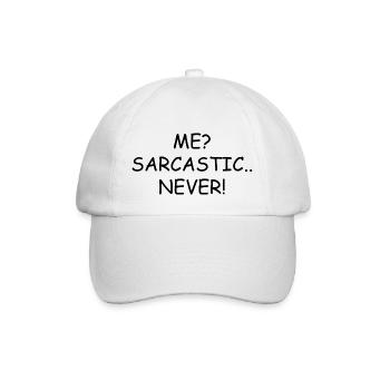 Me? Sarcastic.. Never! - Casquette classique - blanc/blanc - Devant