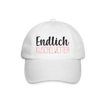 Herbst- Endlich Kuschelwetter Geschenk - Baseballkappe - Weiß/Weiß - Vorne