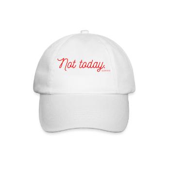 Not Today - Baseballkappe - Weiß/Weiß - Vorne