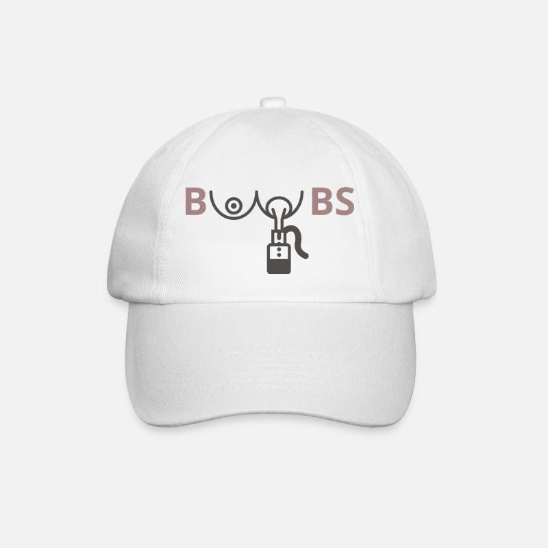 BOOBS - Baseballkappe - Weiß/Weiß