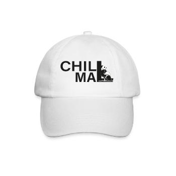 chill mal panda relax entspann dich - Baseballkappe - Weiß/Weiß - Vorne