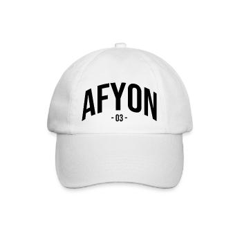 Afyon 03 Türkei Turkiye Geschenk Urlaub Türk TR - Baseballkappe - Weiß/Weiß - Vorne
