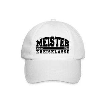 Meister 2024 Kreisklasse Aufstieg Fußball - Baseballkappe - Weiß/Weiß - Vorne