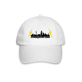 Frankfurter Bub ffm skyline - Baseballkappe - Weiß/Weiß - Vorne
