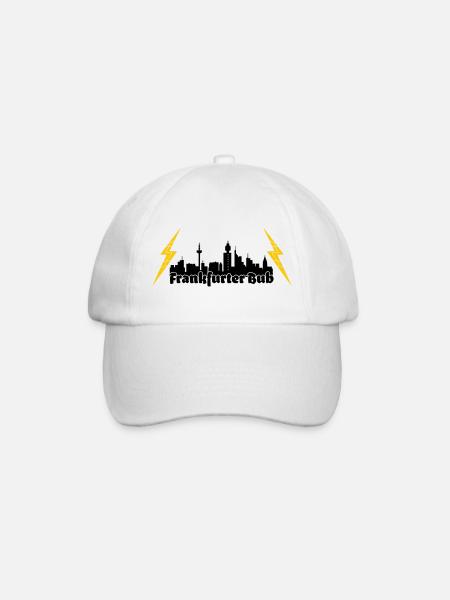 Frankfurter Bub ffm skyline - Baseballkappe - Weiß/Weiß
