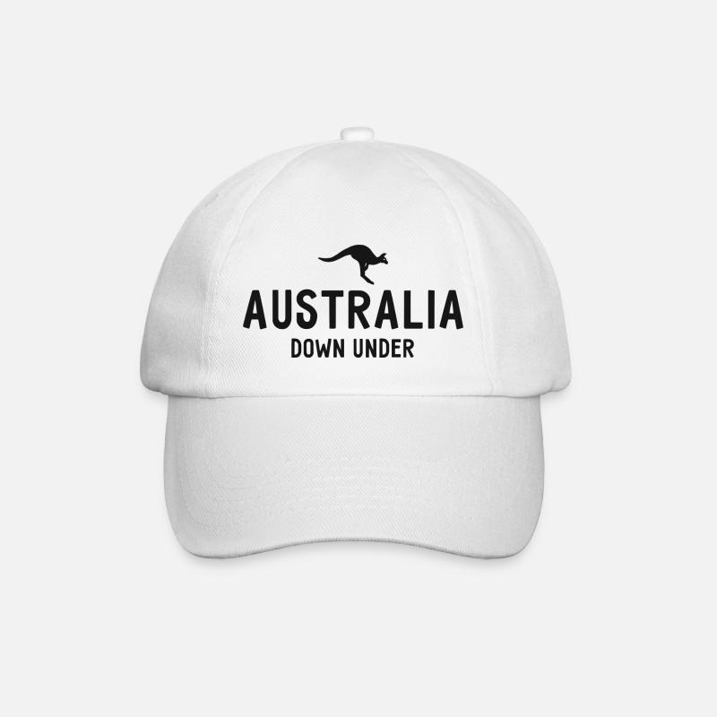Australie - Australie - Australie - Kangourou - Casquette classique - blanc/blanc