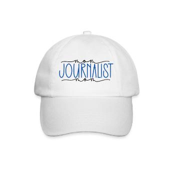 Journalist stolze Mama süßes Geschenk - Baseballkappe - Weiß/Weiß - Vorne