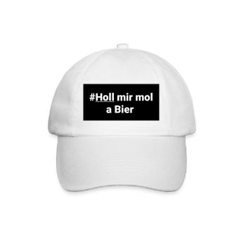 Holl mir mol a Bier - Baseballkappe - Weiß/Weiß - Vorne