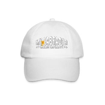 MY LABRADOR makes me happy - Baseball Cap - white/white - Front