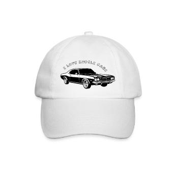 J’adore les muscle cars - Casquette classique - blanc/blanc - Devant