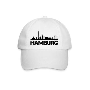 hamburg skyline - Baseballkappe - Weiß/Weiß - Vorne