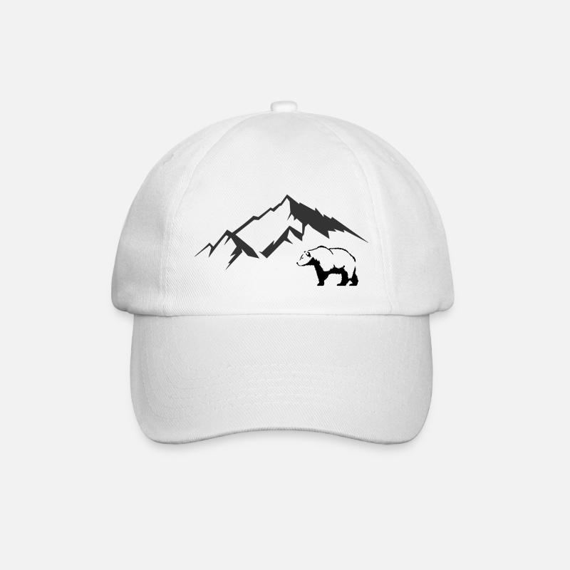 bär berge - Baseballkappe - Weiß/Weiß