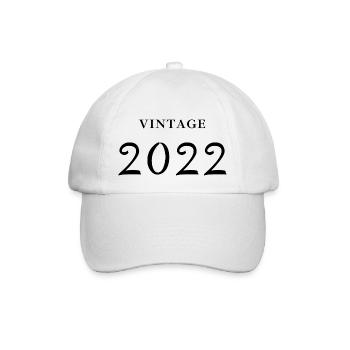Jahrgang 2022-Jubiläum Geschenkidee - Baseballkappe - Weiß/Weiß - Vorne